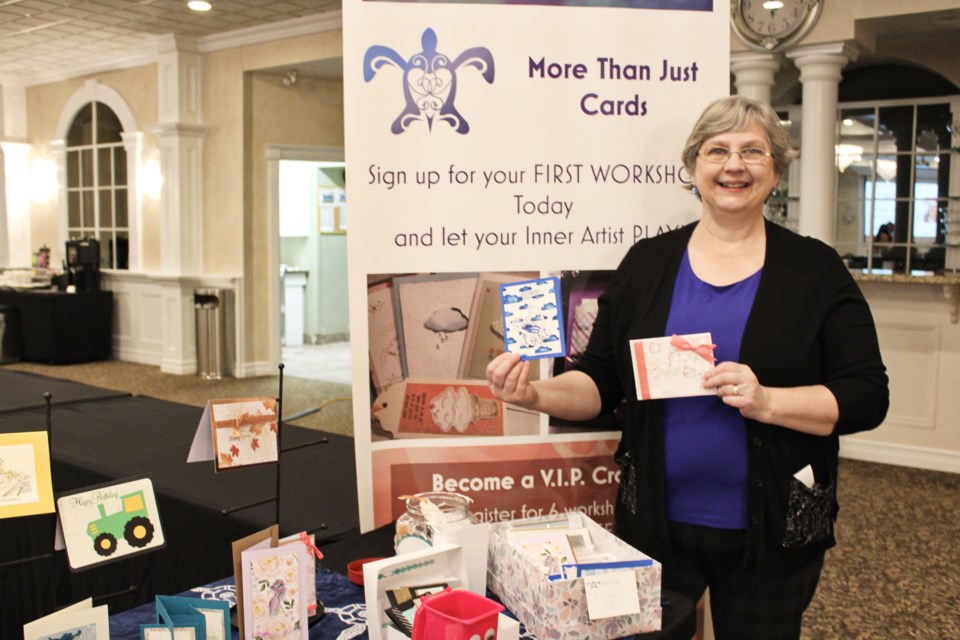 Trisha Cuthbertson, of More Than Just Cards, took part in the Orillia Business Women's Association Business Showcase on Wednesday at the Best Western Plus Mariposa Inn and Conference Centre. Nathan Taylor/OrilliaMatters