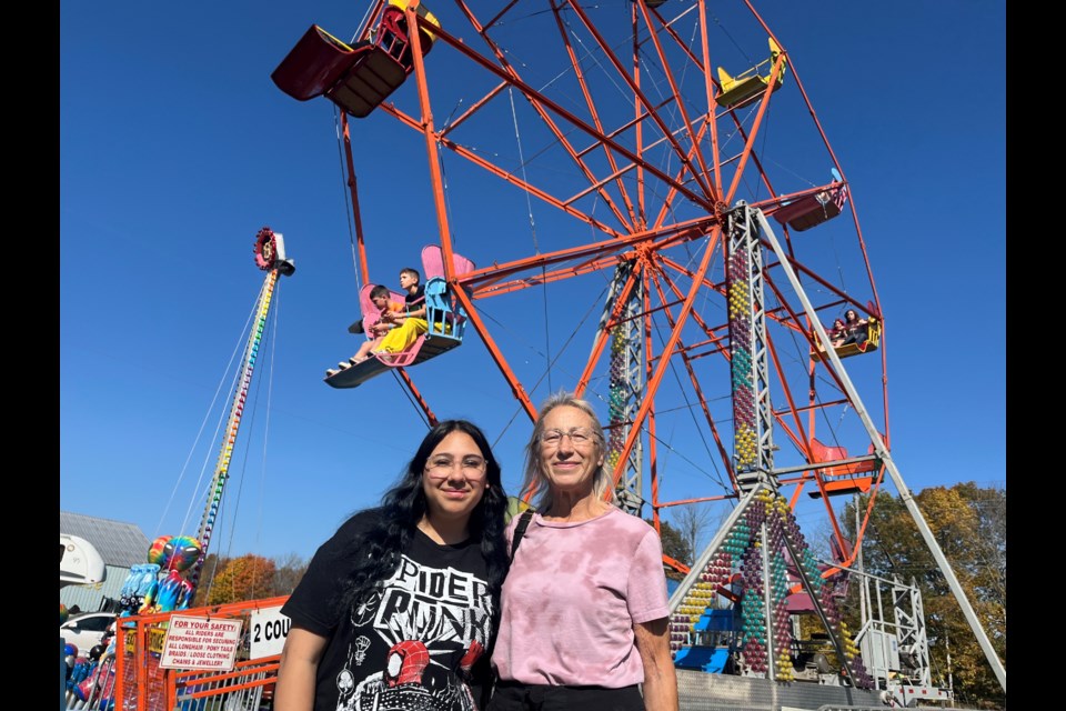 Kassandra Ianiero and Barbara Ianiero were excited for the carnival rides during their first visit to the Orillia Fall Fair. 