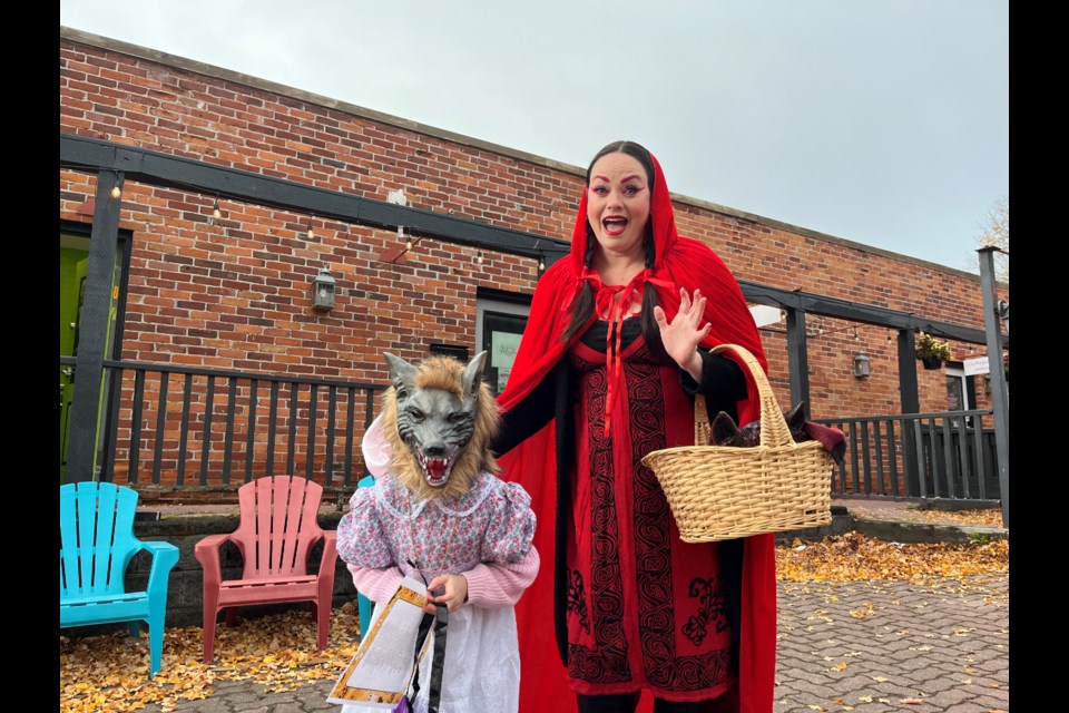 A little Big Bad Wolf and a bigger Little Red Riding Hood made their way down Mississaga Street for the Monster March on Saturday.