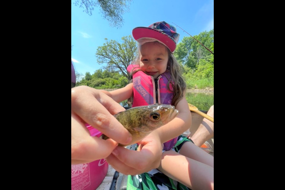 Ella Graham reeled in a $500 tagged perch on the second day of the Orillia Perch Festival.