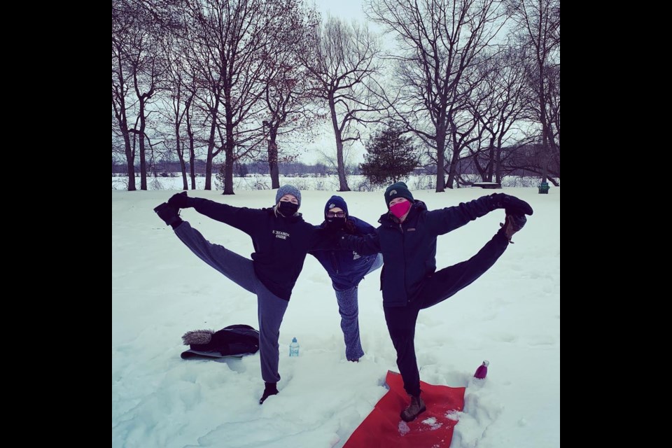 Snowga' combines yoga, snow to raise cold cash for local charity