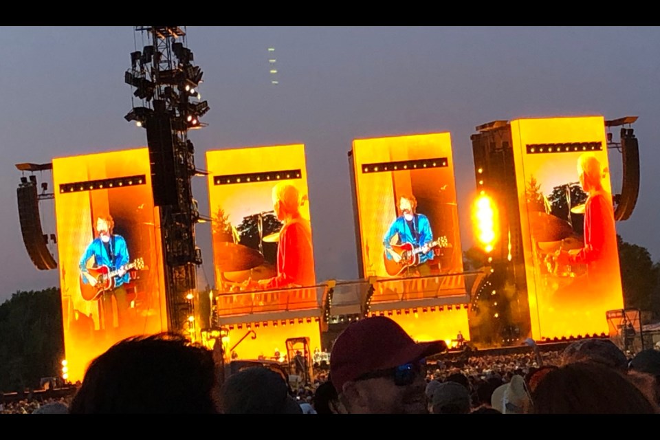 Massive huge screens helped Rolling Stones fans see the action - from almost anywhere. Photo courtesy Liz Riley