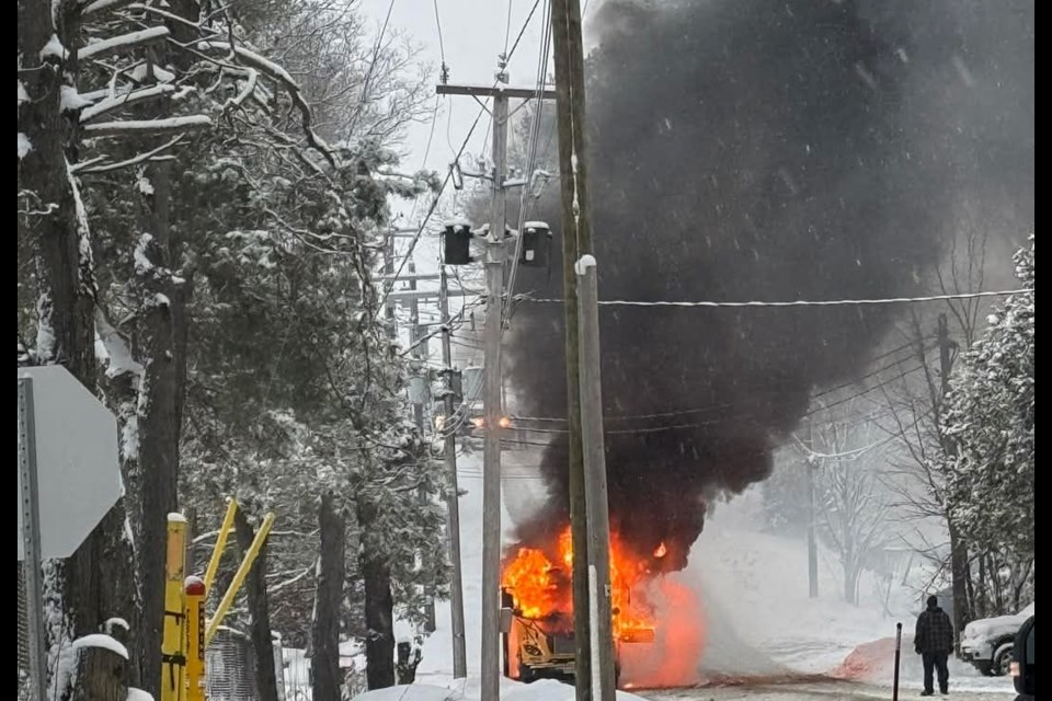 A school bus was destroyed by a fire early Monday morning in Huntsville.