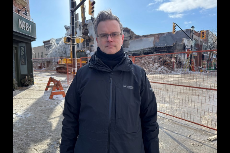 Jeff Pitcher, the owner of the historic building at the southwest corner of Peter and Mississaga streets, says he's devastated by Tuesday's fire in downtown Orillia.