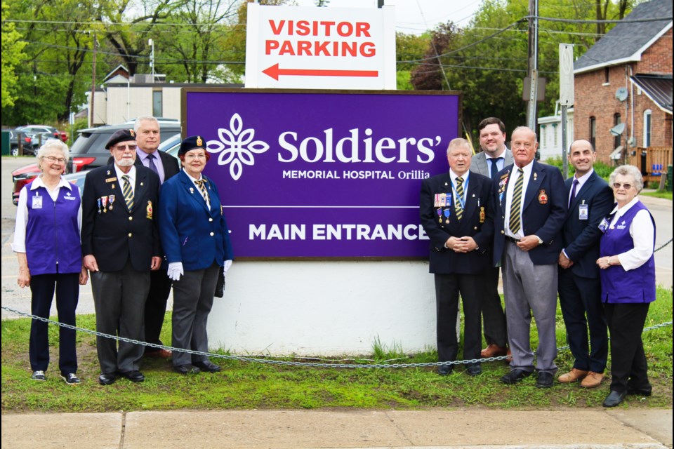 Orillia Soldiers' Memorial Hospital unveiled its new logo and visual identity Tuesday. On hand for the event were hospital officials and volunteers as well as representatives from the Orillia branch of the Royal Canadian Legion. Nathan Taylor/OrilliaMatters