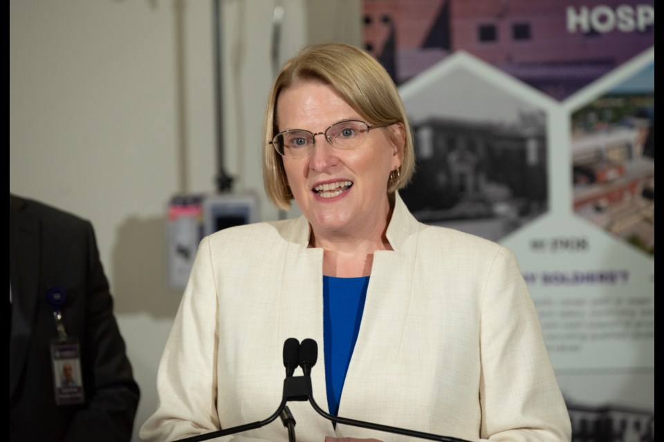 Ontario Health Minister Sylvia Jones was at Orillia Soldiers' Memorial Hospital on Wednesday morning to announce the provincial government is investing $10 million to support emergency department training for nurses.