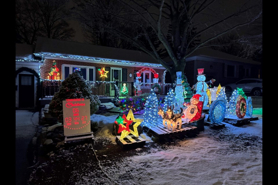 This Dalton Crescent home has its Christmas lights synced up to festive tunes. 