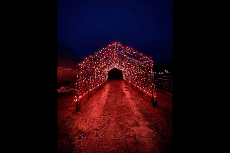 The Hewitts Farm Market drive-thru holiday light display show will now be open on Thursday through Sunday nights up until Christmas.  Contributed photo. 