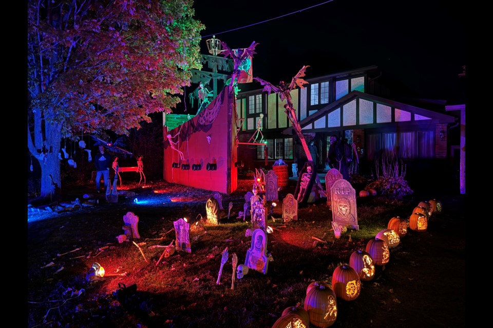 The giant pirate ship is still standing on Martin Drive ahead of Halloween night. It's always a popular stop for lovers of the spooky season.