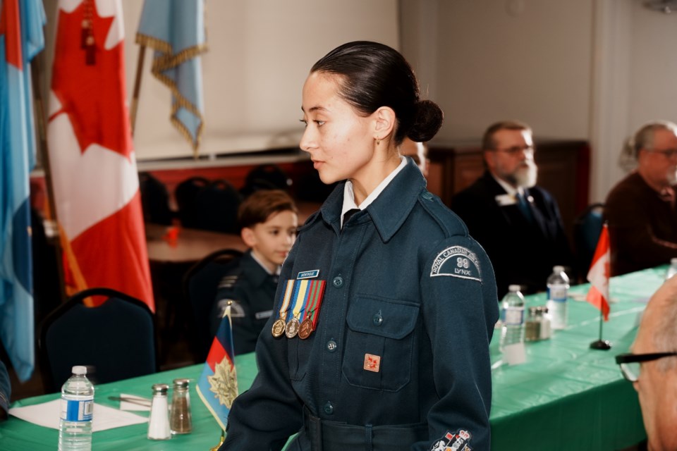 Lily Montague, of Orillia, earned three medals before aging out of the 99 Lynx Royal Canadian Air Cadet Squadron. The experience helped to shape her and piqued an interest in joining the military.