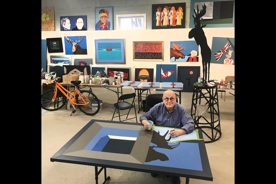 Charles Pachter is shown in his Moose Factory of Orillia studio. Supplied photo