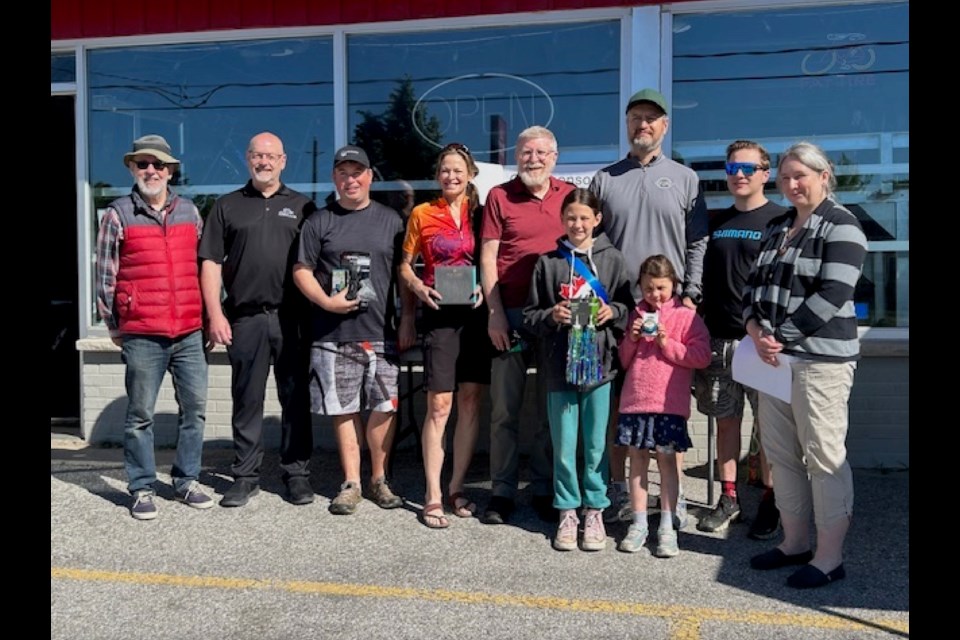 Participants and supporters of the Sustainable Orillia Bike Challenge gathered recently at The Bike Stop to celebrate the event's success.