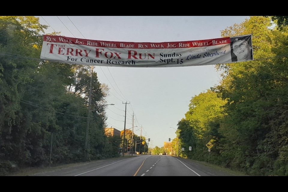 The Orillia Terry Fox Run will take place Sept. 15 at Tudhope Park.