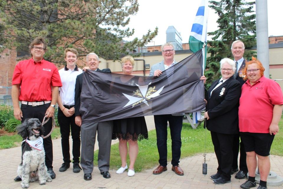 2018-06-18 St John Ambulance flag Orillia