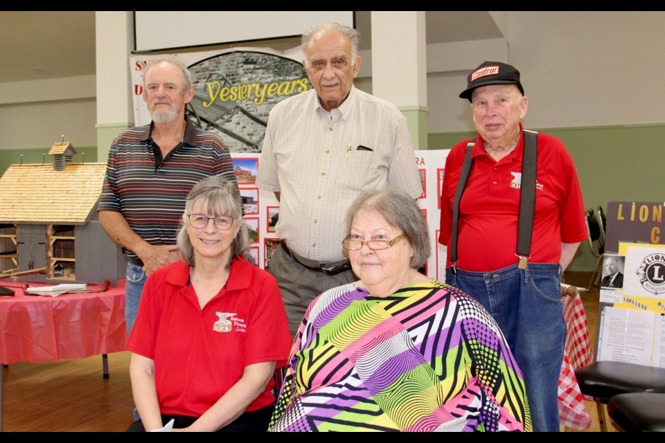 Founding members of the Ramara Historical Society, established in 2004, were on hand to celebrate the organization's 20th anniversary. Sitting is Deenie Toebes, left, and Adrienne Davies. Standing is Barry Lee, Jim Westcott and William Hutchinson.