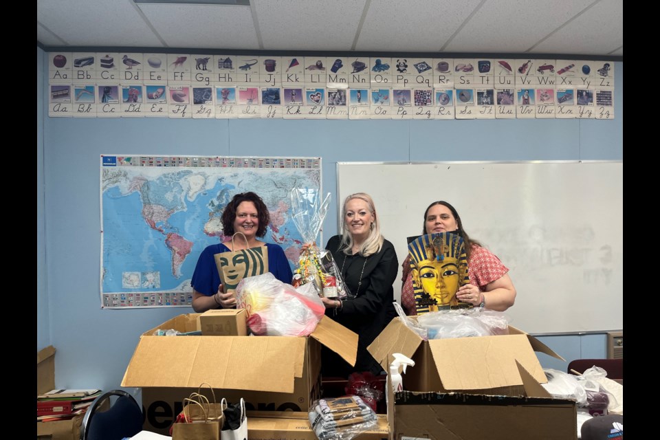 Orillia and District Literacy Council staff members Shann Hales, Tiffany Gordon-Paterson and January Fraser are excited about the Blingo Night Out fundraiser on Oct. 19.