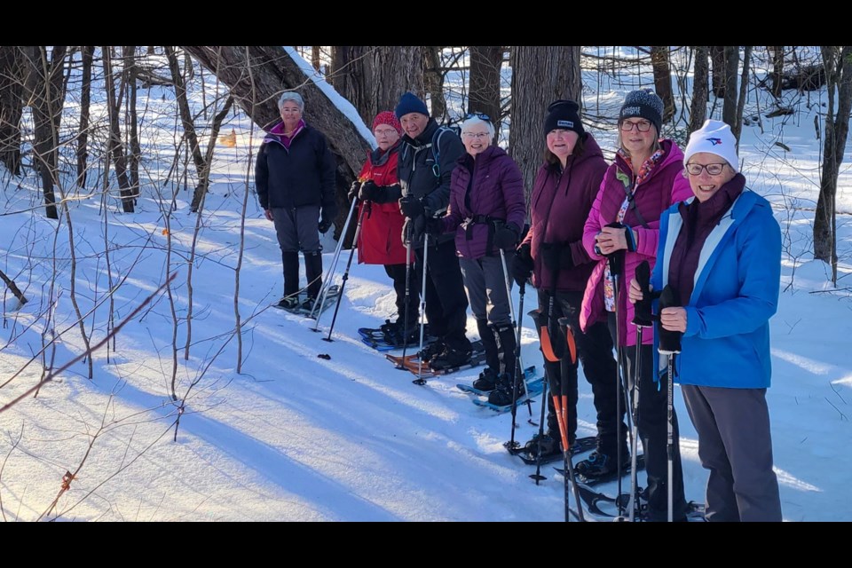 Members of the Orillia chapter of the Ganaraska Hiking Club enjoyed snowshoeing through the Strachan and Oro Tracts of the Simcoe County Forest this week.