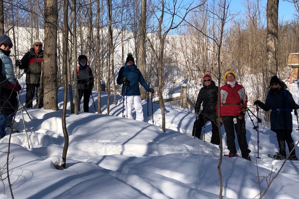 Hardy hikers brave the elements for chilly trek through county forest ...