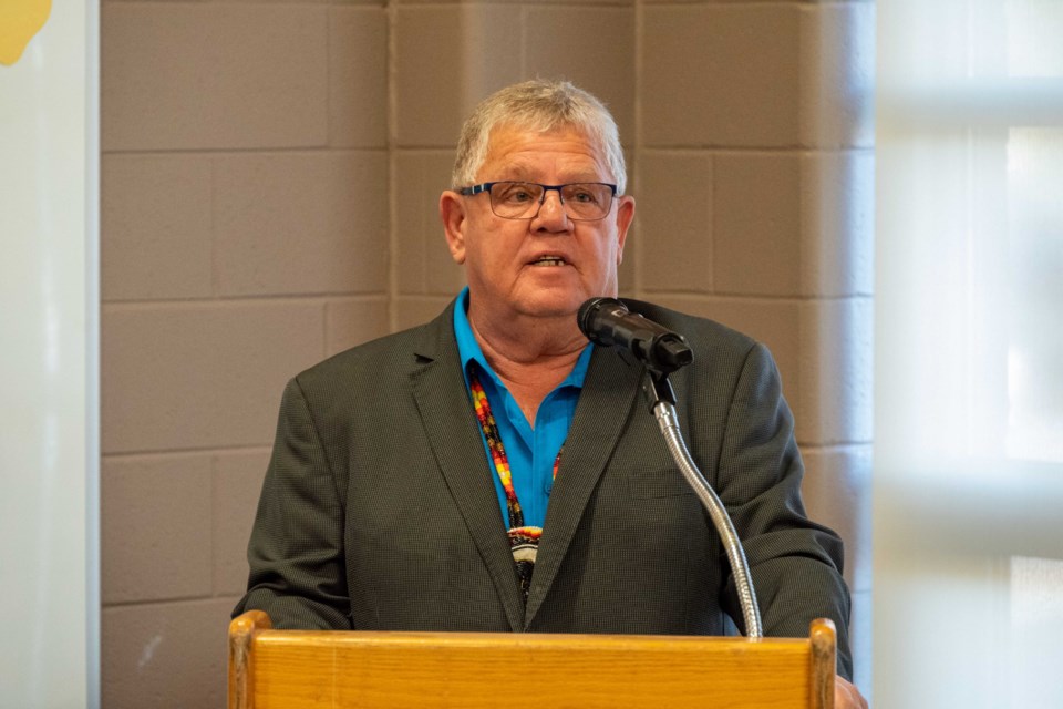 Rama First Nation Head Councillor Ted Snache spoke about the importance of First Nations libraries on Wednesday morning during a provincial announcement in Rama.