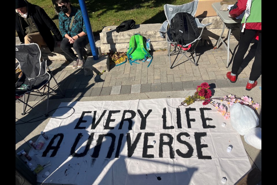 Simcoe County 4 Palestine organized a vigil for Gaza in downtown Orillia on Saturday morning.