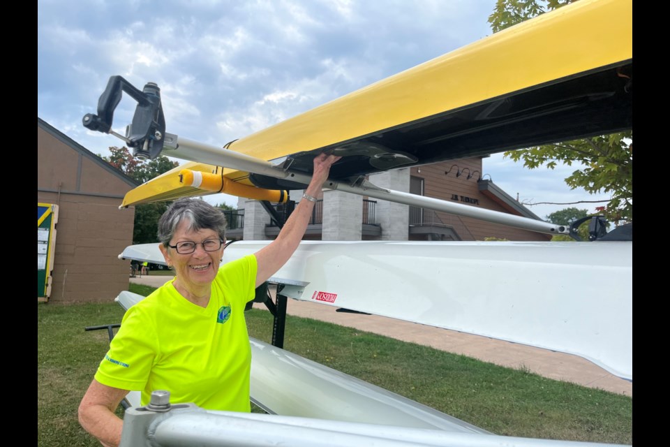 Longtime rower Fern Splichal was on hand Saturday as the Orillia Rowing Club celebrated its progress since attaining a Trillium grant.