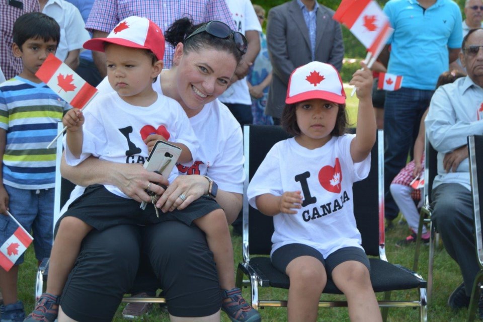 People of all ages showed their Canada Day spirit at a special ceremony Sunday at the Maryam Mosque in Oro-Medonte.