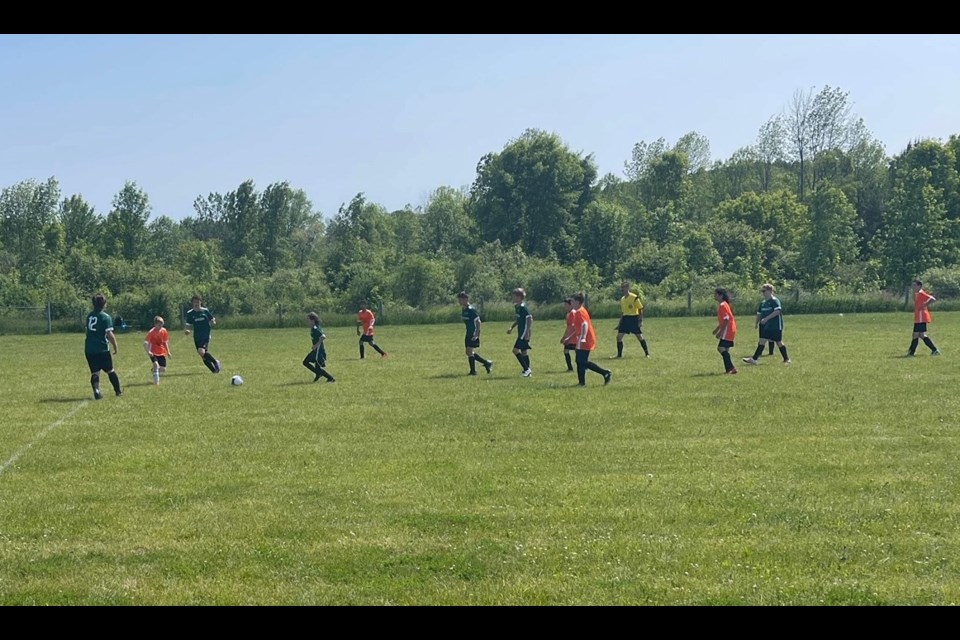 Ramara Soccer Club athletes are shown in recent action.