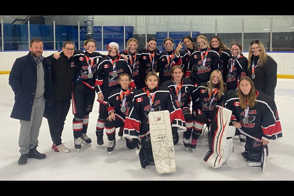 The Orillia U15BB Hawks won silver in the Sharkfest tournament in Barrie.