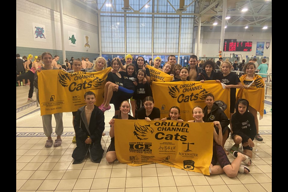 The Orillia Channel Cats Swim Club recently participated in the Barrie Trojan Aquafest Invitational Meet.