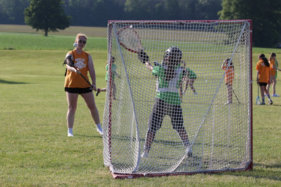 The Little Lady Kings battled through the heat Monday at the West Orillia Sports Complex.