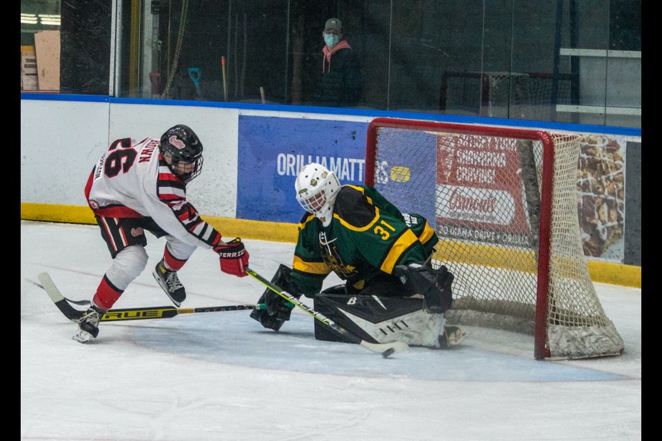 Josh Brown scored his team-leading 20th goal of the season on Saturday night. But it was one of the only highlights for the Terriers who were crushed 8-1 by the visiting Hornets at Rotary Place.