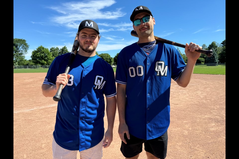 Millwood Logistics Orillia Majors' shortstop Brett Jones and third baseman Pierson French are two key players pushing the squad toward their first playoff berth in over a decade. 