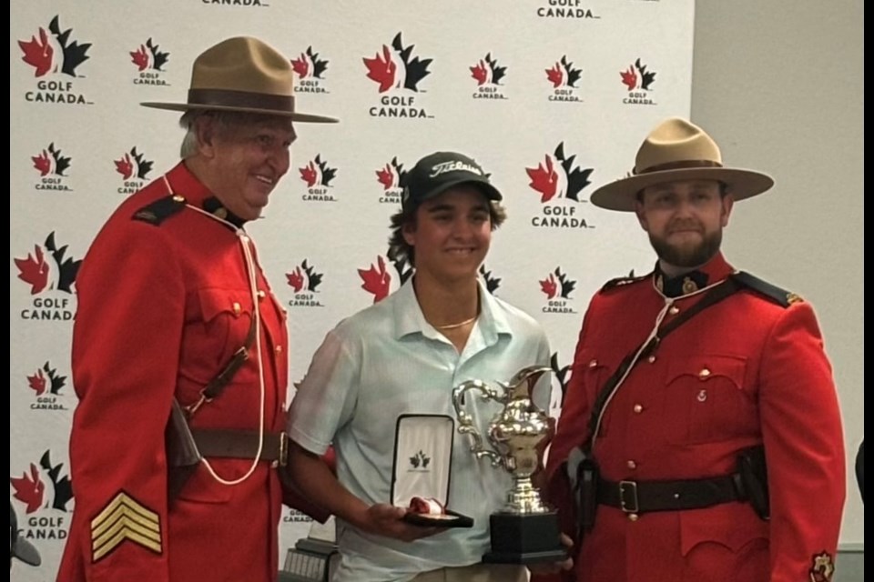 Orillia's Spencer Shropshire topped the juvenile division at the Canadian Junior Golf Championships near Calgary.