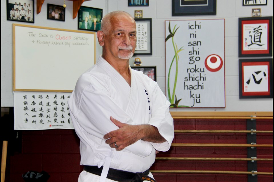 Sensei Gerry Campbell, owner of Severn Karate, is in his 40th year of teaching.