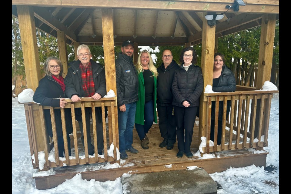 A number of businesses and community members stepped up to bring a new gazebo and serenity garden to Seven South Street Treatment Centre.