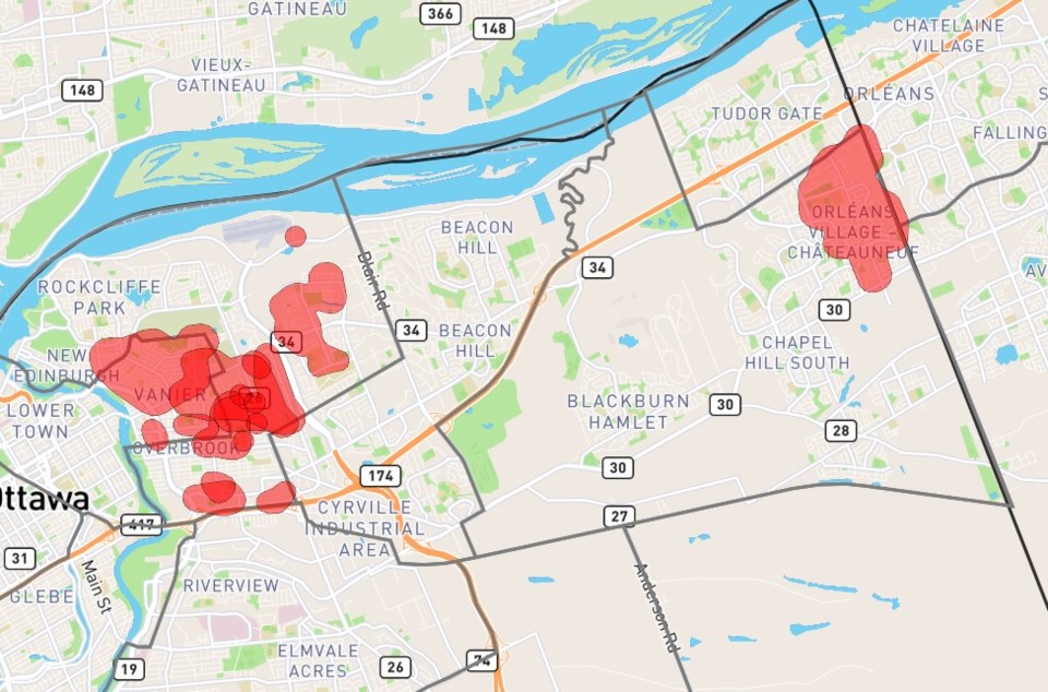More than 9,000 Hydro Ottawa customers affected by power outage