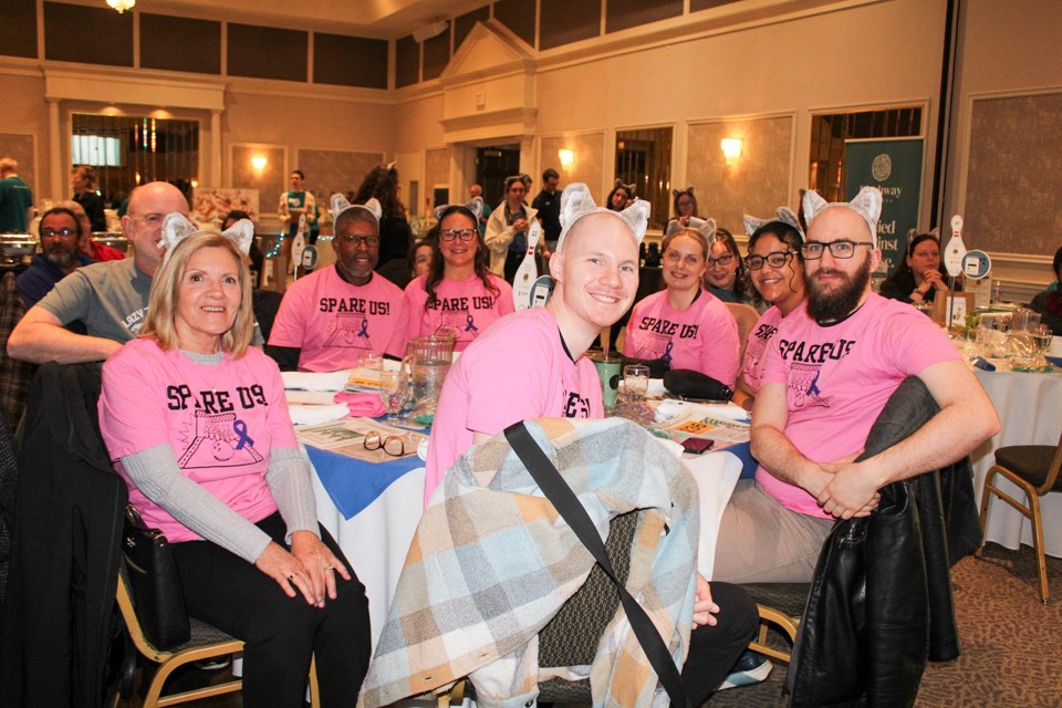 The Spare Us team stood out from the crowd with their bright pink T-shirts. The group were one of many who took part in Birchway Niagara’s Brunch, Bid and Bowl fundraiser Saturday at Club Italia and Cataract Bowl, both in Niagara Falls.