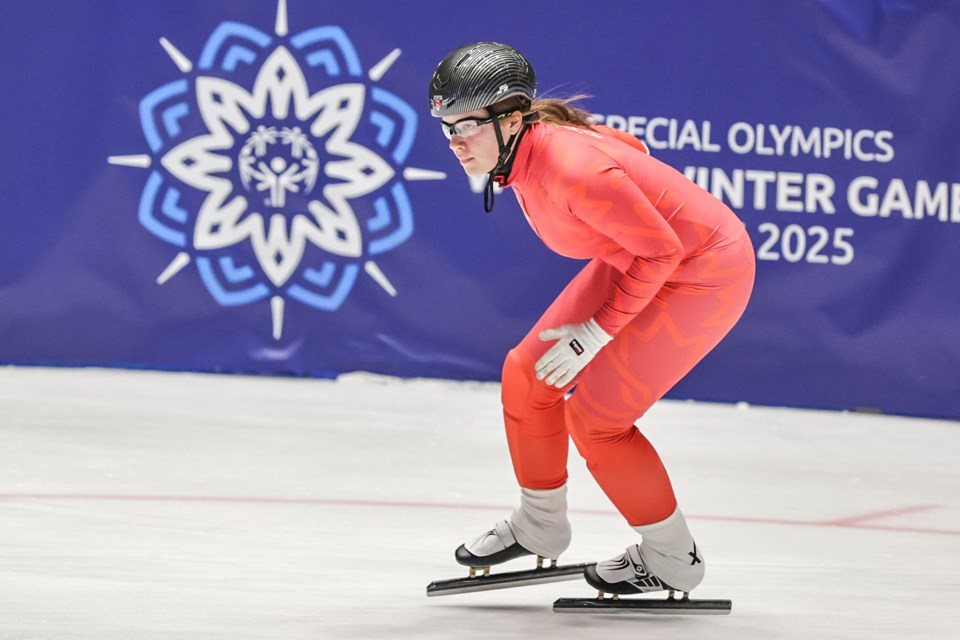 Fonthill’s Ewen Barclay raced to a short track speedskating gold medal for Canada Thursday in the women’s F1 1,500-metre race at the Special Olympics World Winter Games in Turin, Italy. It was the second medal of the Games for Barclay, who earlier picked up a bronze medal in the F1 500m.