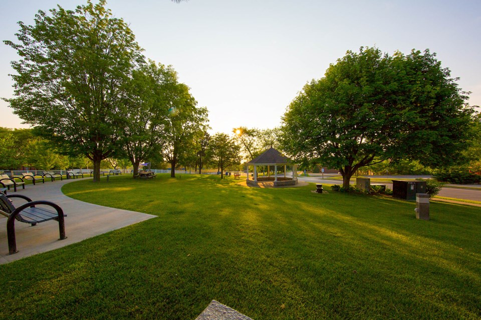 Dawn at Peace Park.