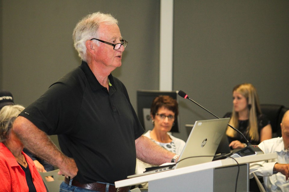 Pelham resident Dave MacFarlane has some sharp words for Town staff over how cannabis-related issues are being handled in Pelham. He was one of a number of residents who spoke at a public meeting Wednesday to discuss the Town’s cannabis control bylaw at a public meeting held at the Meridian Community Centre.