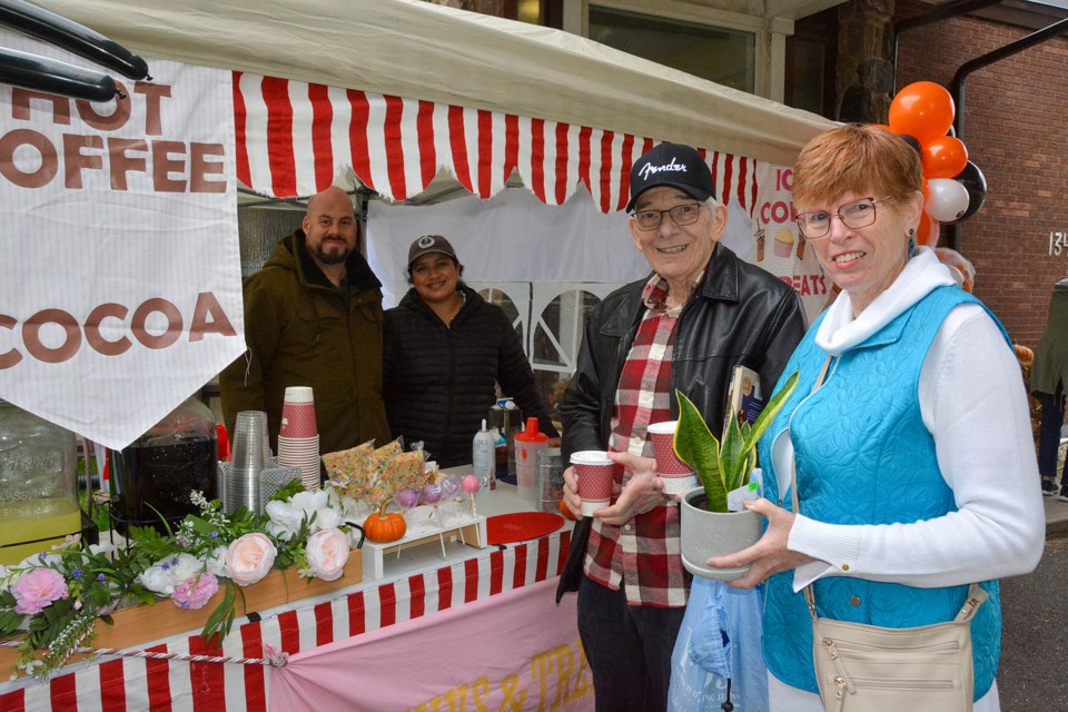 Satisfied customers at the festival.