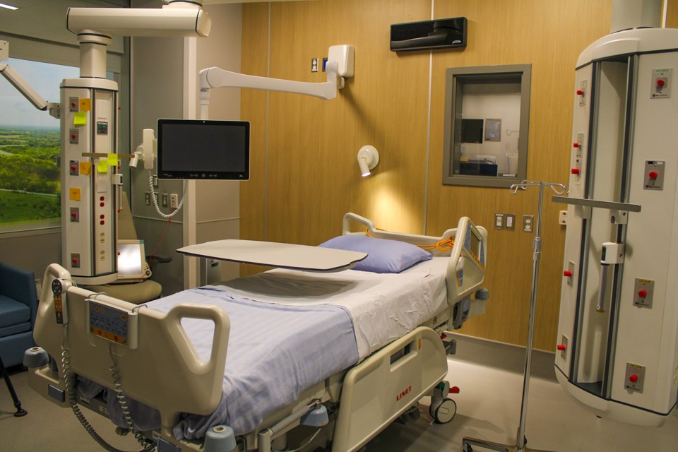 Niagara Health has created mock ups of some of the rooms – including the Intensive Care Unit bed seen here -- and features that will be included the new South Niagara Hospital currently under currently under construction in Niagara Falls.