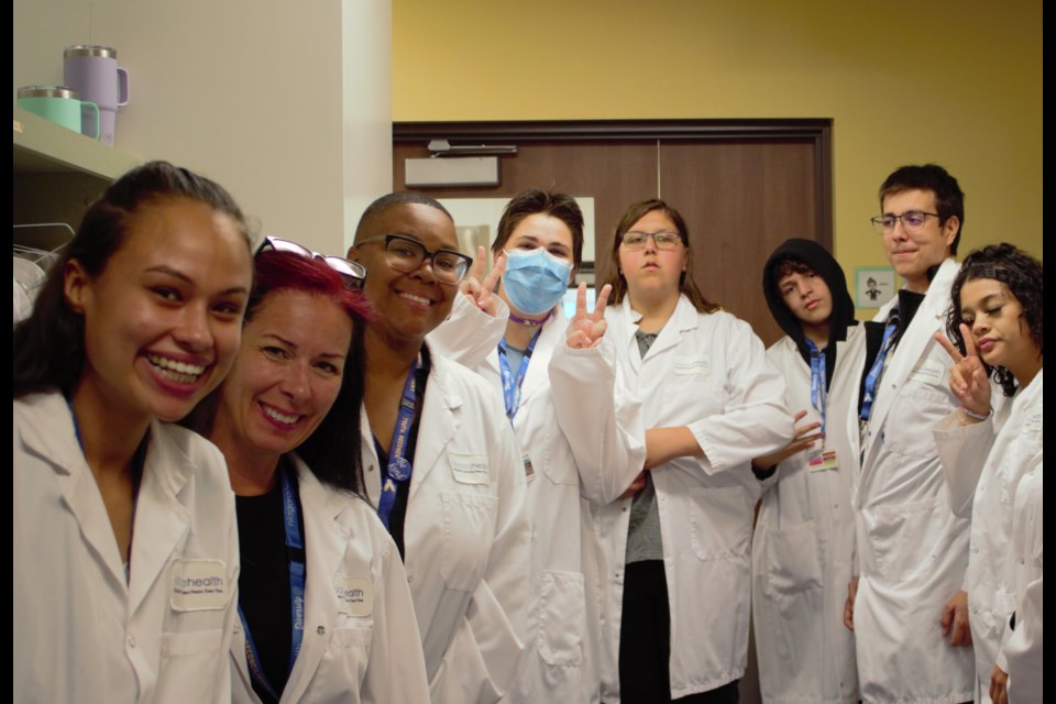 Participants visiting the laboratory department