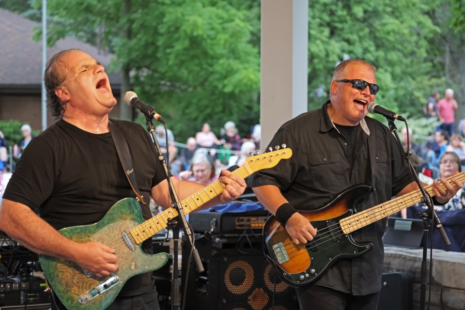 Bruce Springsteen tribute band Hungry Hearts performs at the Fonthill Bandshell on Thursday, July 4 2024.