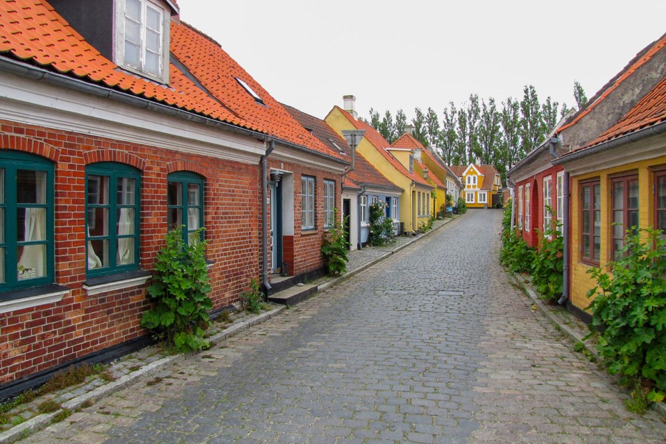 Historic homes from as early as the 1600s in Aeroskobing.