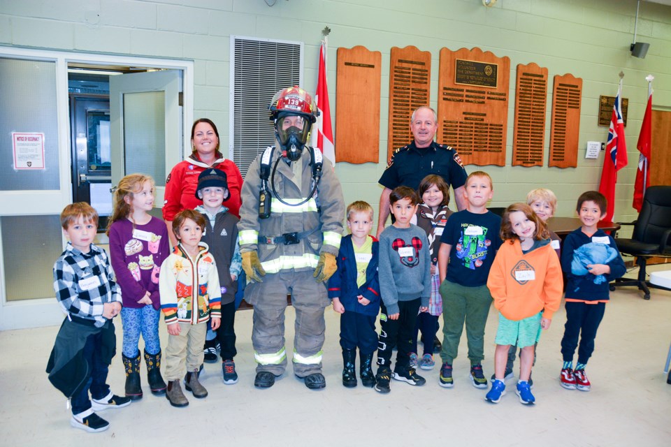 Pelham Fire Captain Jason Longhurst taught the Third Fonthill Beaver Scouts some general fire safety tips recently.