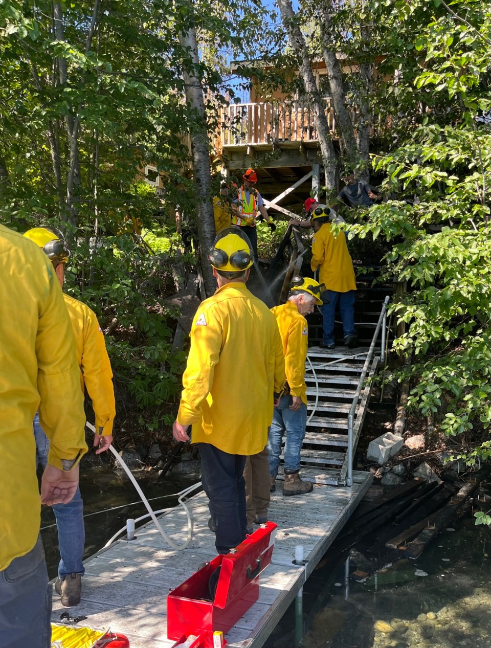 Local volunteers and BC Wildfire Service quickly extinguish fire at Gun ...