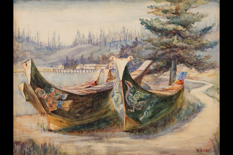 "War Canoes, Alert Bay" by Emily Carr. 
