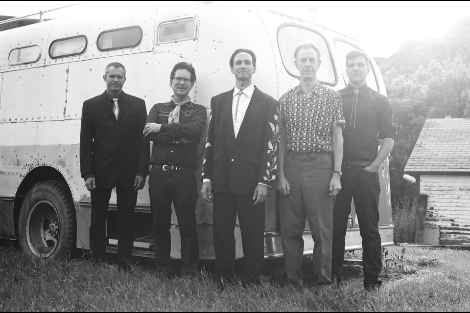 A group shot of Vancouver band Petunia & The Vipers.