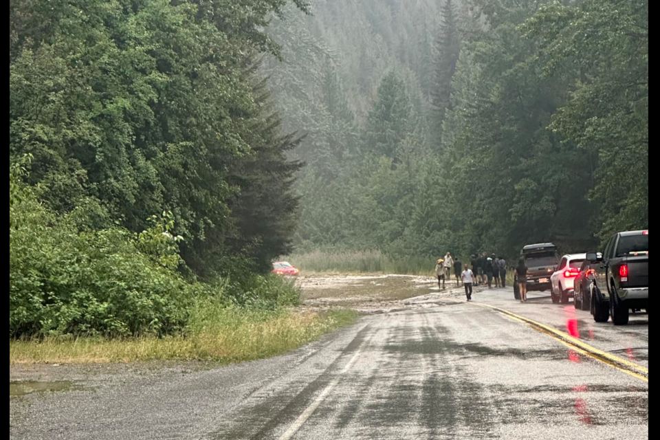 A landslide closed the highway between Mount Currie and Lillooet on Monday evening, Aug. 5.